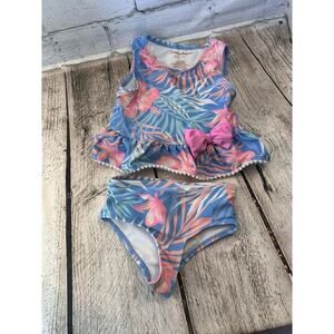 TOMMY BAHAMA Girl’s 2 Piece Tankini Tropical Swim Set / Size: 12 Months